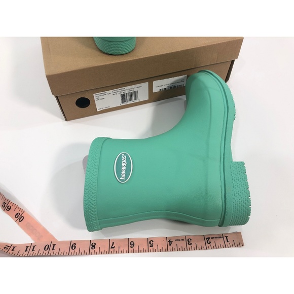 Women's Galochas 8W Light Green Mid Rain Boots - Picture 7 of 8